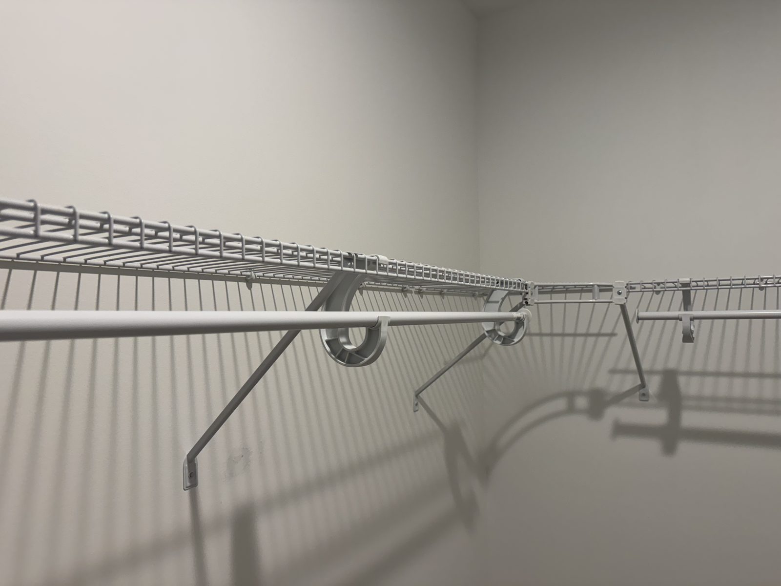 Closet shelving installation