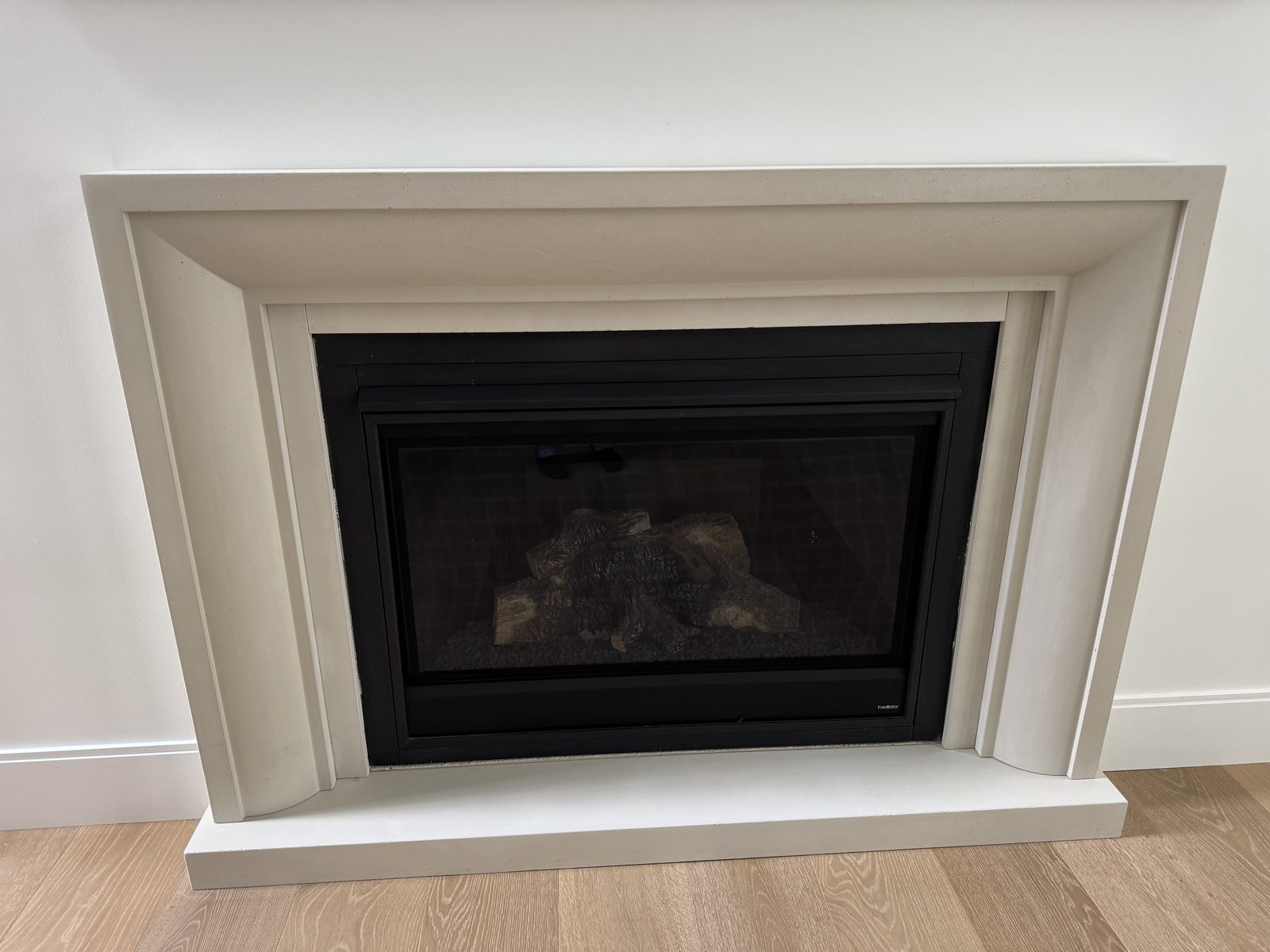 Custom built fireplace surround